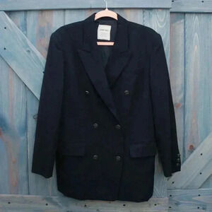 Claude Cross Blazer Navy Double Breasted Japanese Brand Size 9AR Medium